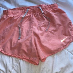 Peach Nike athletic shorts